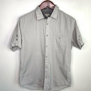 Calvin Klein Cuffed Short Sleeve Burton Up Shirt M